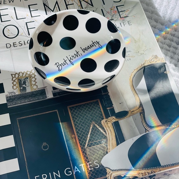 Black & White Polka Dotted Trinket Dish 🤍🍓 - Picture 10 of 10